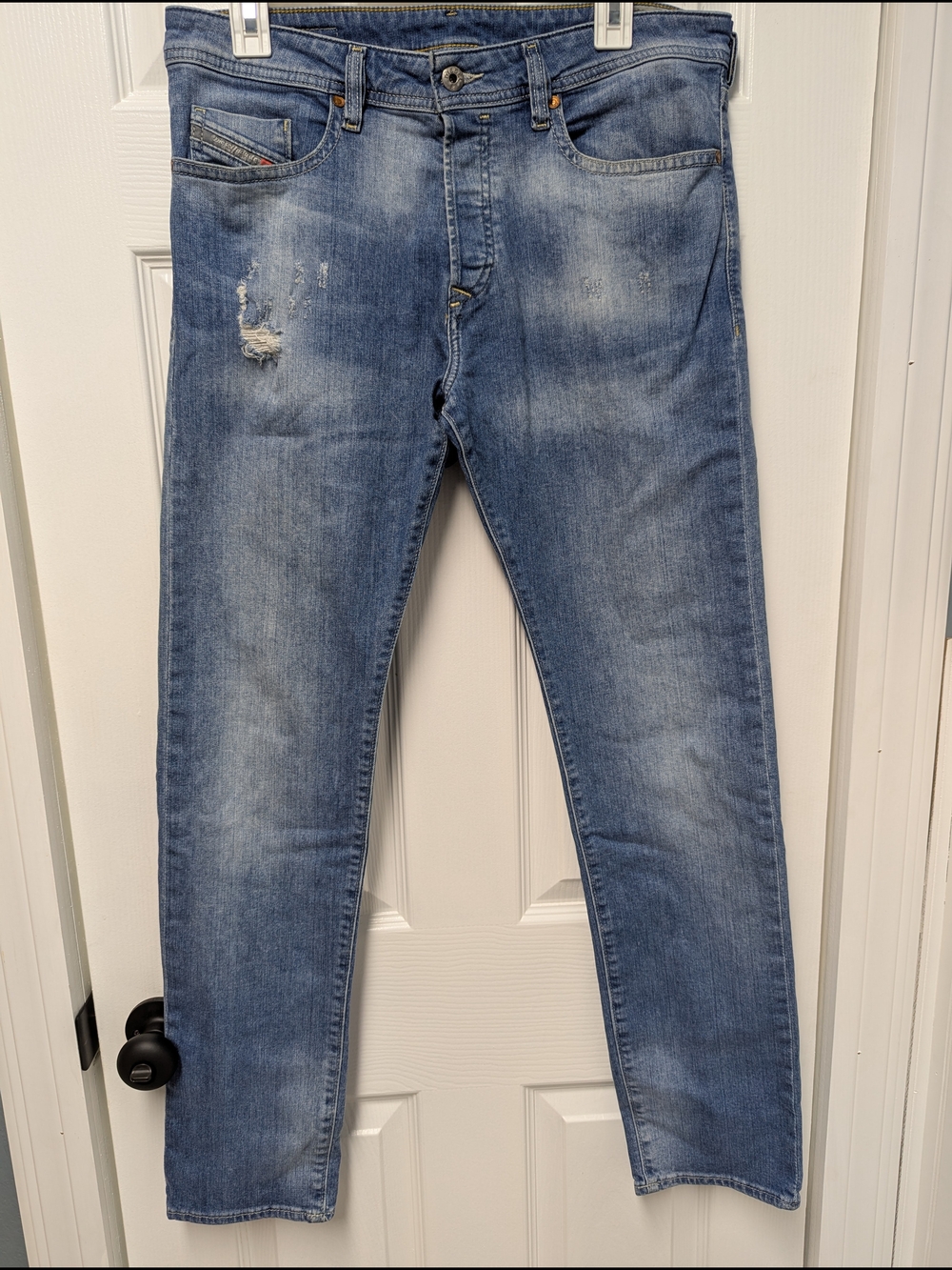 Diesel Men's Light Blue Slim Buster Jeans